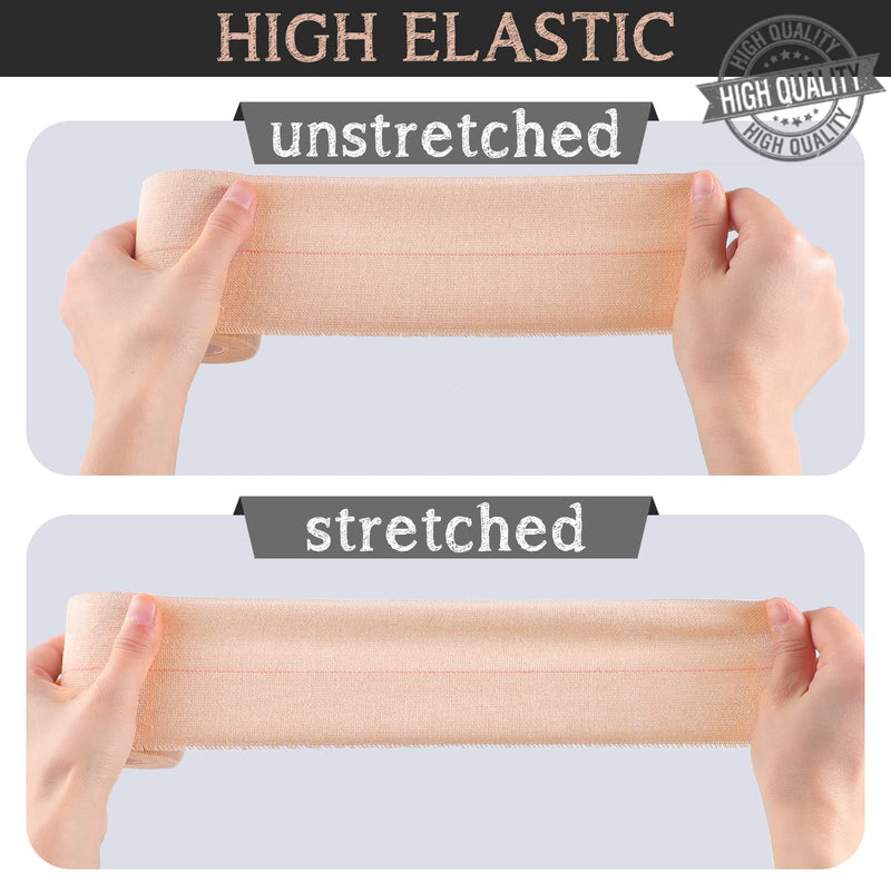 Tondiamo 8 Rolls Elastic Tape Adhesive Elastic Tape Self Adhesive Bandages Wrap Flexible Stretch Bandages Athletic Sports Skin Strips for Sports Ankle, Knee and Wrist Animal Pets(3 Inch X 5 Yard) 3 Inch x 5 Yard - BeesActive Australia