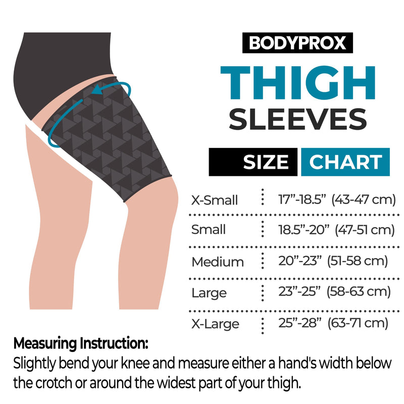 BODYPROX Thigh Compression Sleeve(1 Pair), Hamstring Compression Sleeve for Men and Women Medium