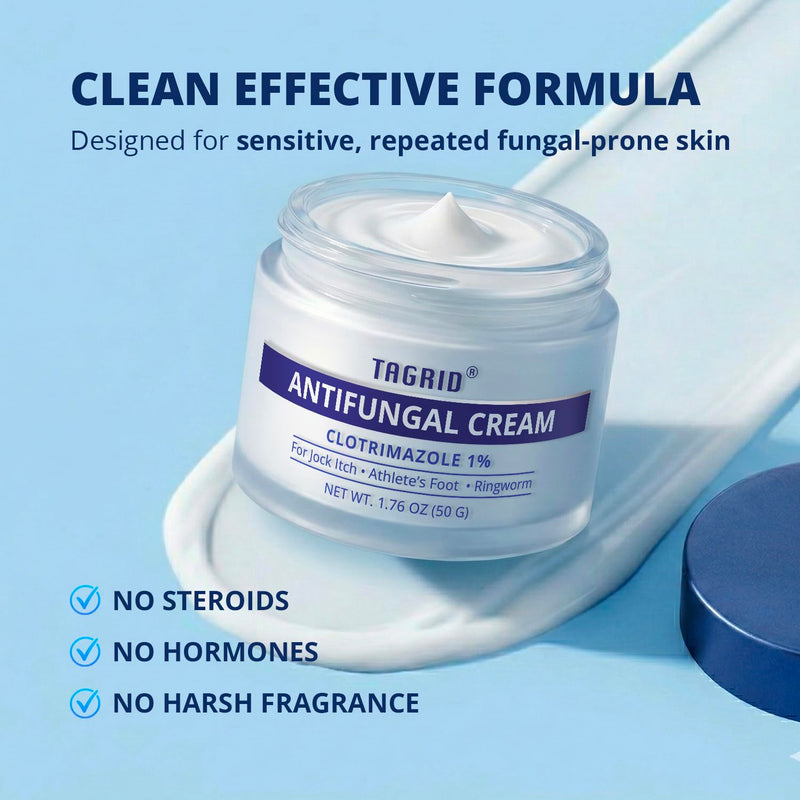 TAGRID NDC-Approved 1% Clotrimazole Antifungal Cream: Powerful, Non-Prescription Relief for Ringworm, Athlete's Foot, and Jock Itch - 50g - BeesActive Australia