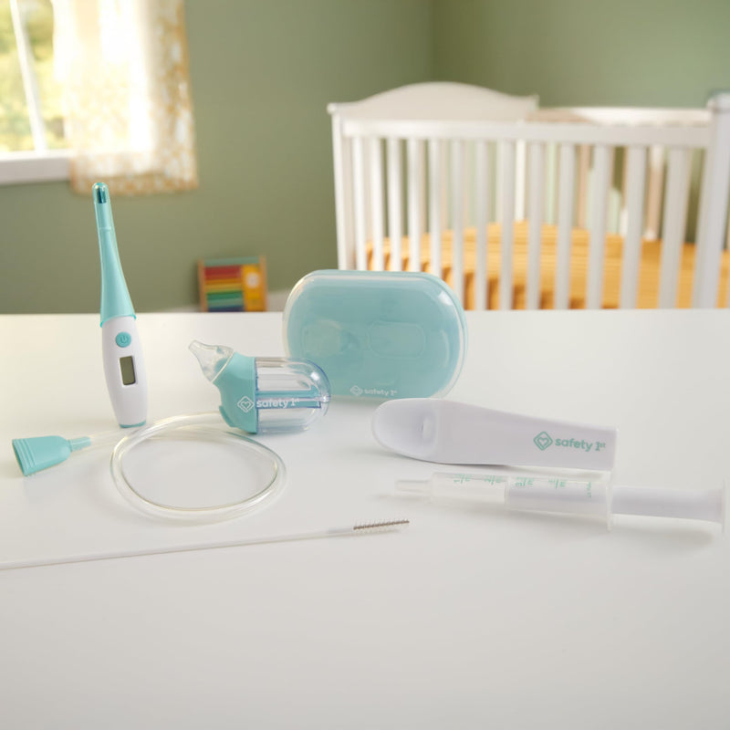 Safety 1st Baby’s 1st SneezyWeezy Kit, BoogEase Nasal Aspirator, 3-in-1 Digital Thermometer, Fuss Free Medspoon, Infant Healthcare Set, Easy-Clean Snot Sucker, Medicine Feeding Spoon - BeesActive Australia
