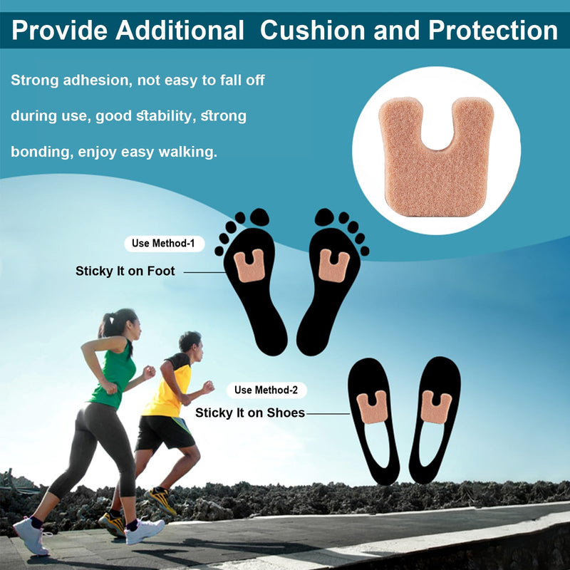 Metatarsal Foot Pads for Women 60 Pieces, Callus Cushions Horseshoe Pads Moleskin for Feet, Felt Foot Pads Corn Pads for Bottom Side of Foot and Heel, Ball of Foot Cushion Pain Relief - BeesActive Australia