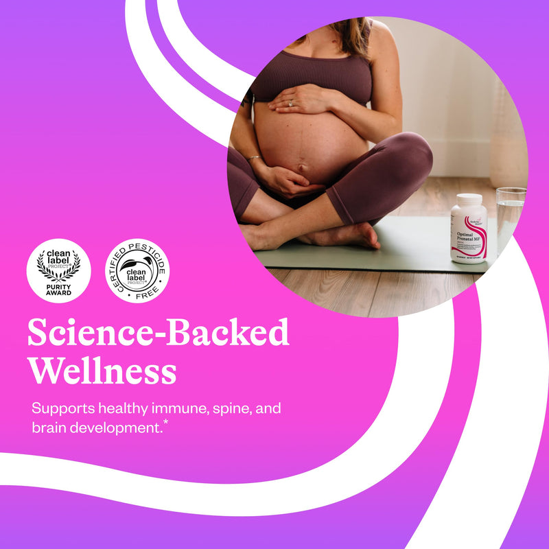 Seeking Health Optimal Prenatal MF - Digestive & Immune Support Supplement for Women - Pregnancy Support Supplement with Folate, Vitamin A, Ginger, & Vitamin B12-180 Capsules