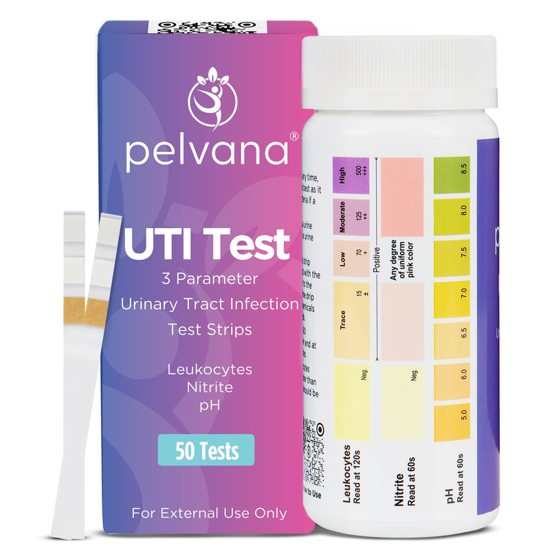 Pelvana Urinary Tract Infection Test Strips - 50 UTI Test Strips for Women, Accurate 3-Parameter Readings for Leukocytes, Nitrite, and pH - Advanced and Easy at-Home UTI Testing - BeesActive Australia