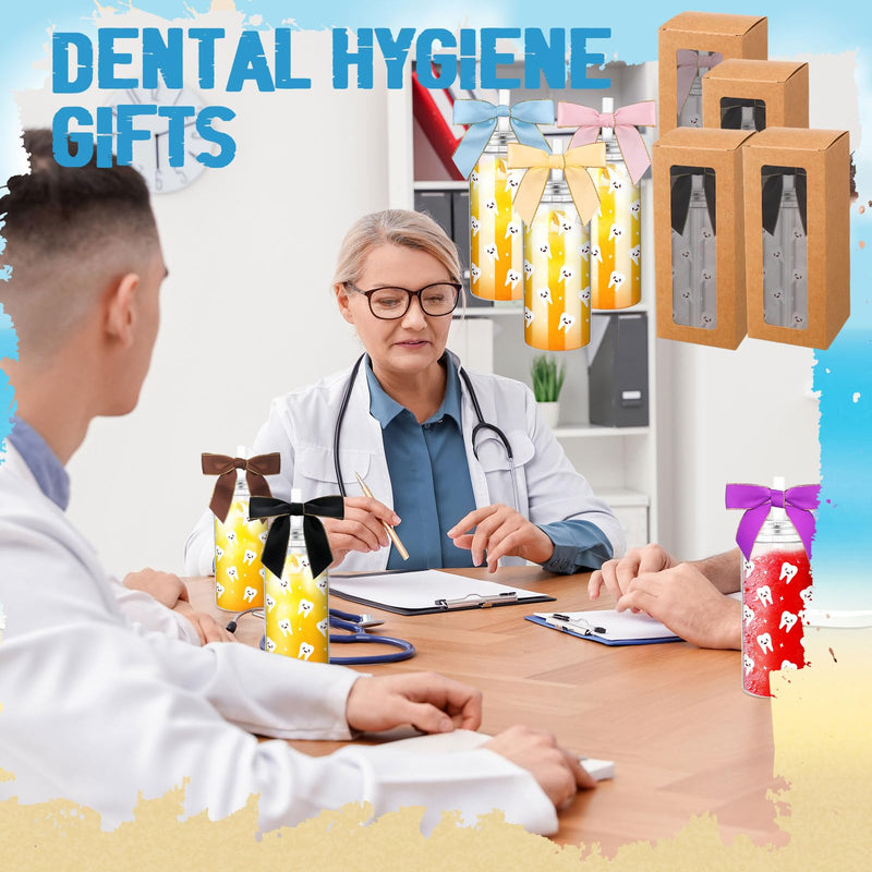 Reallnaive 12 Set Dental Teeth Tumbler Gift for Dental Hygiene Month 14 oz