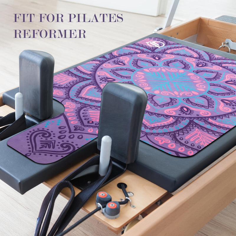 Pilates Reformer Machine Mat, Non Slip Pilates Reformer Cover Lightweight Foldable Washable Pilates Reformer Mat for Gym Fitness Purple