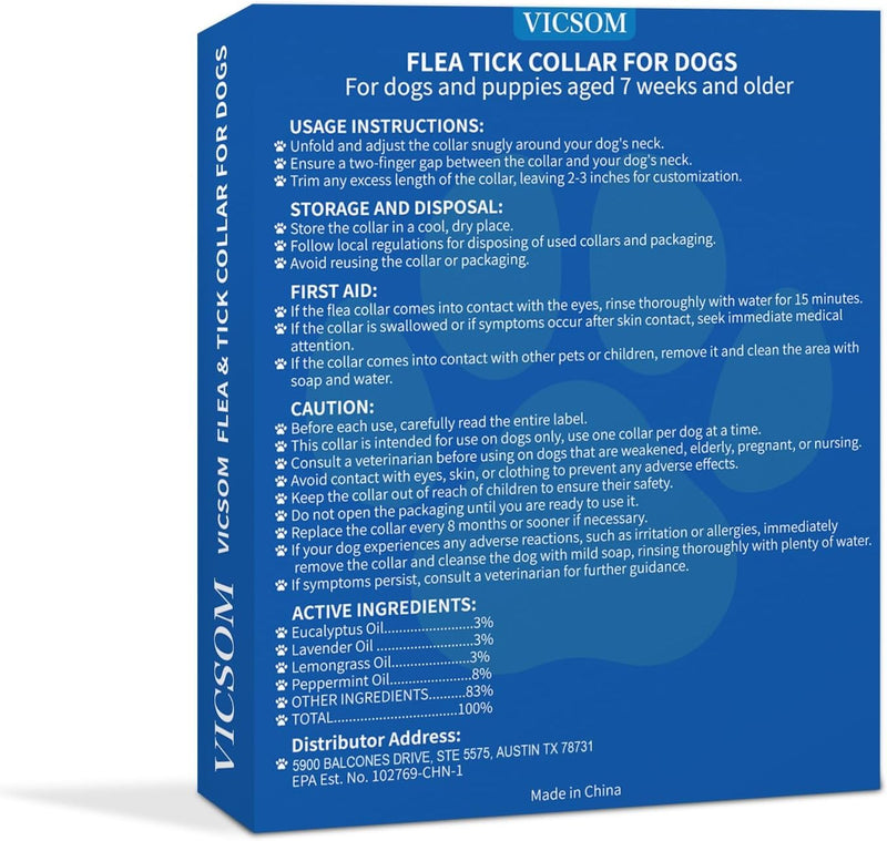 4 Pack Flea Collar for Dogs, Dog Flea and Tick Collar 8 Months Flea and Tick Prevent for Dog, Waterproof Adjustable Dog Flea Collar, Tick and Flea Collar for Large Small Dogs Puppy Flea Collar, Pink - BeesActive Australia