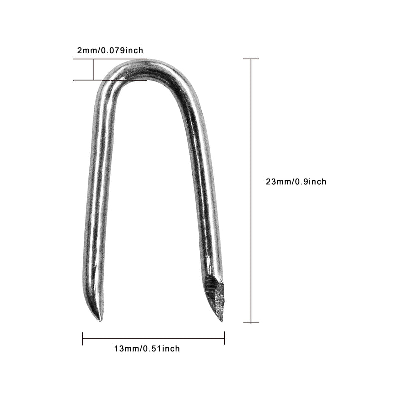 Wire Fencing Galvanised Staples (260 pcs)，Chicken Wire Fencing Staple Horseshoe Nail Set - Securely Attach Chicken Wire Netting Wire Mesh to Fences or Posts 2mm - BeesActive Australia