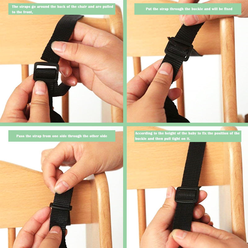 5 Point Harness Seat Belt Safety Strap Belt,High Chair Strap,Baby Safe Harness for Stroller Pushchair Pram Buggy Safe Protection,Safety Harness Strap Belt,Shoulder Strap Belts for Pram Black