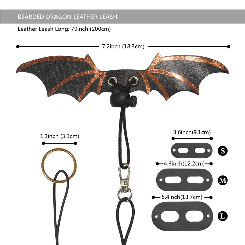 Bearded Dragon Leash, Harness & Leopard Bag - Adjustable with Wings, for Reptile Outdoor Accessories - BeesActive Australia