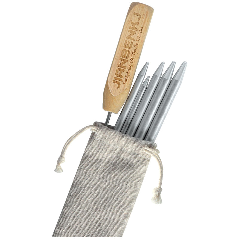 Rope Splicing Tool Kit, Rope Splicing FID Kit for Double Braid Eye Line,Aluminum Line Braiding Set Tool Include 5 Sizes Fids-1/4, 5/16", 3/8",7/16" 1/2" and 1pcs Pusher
