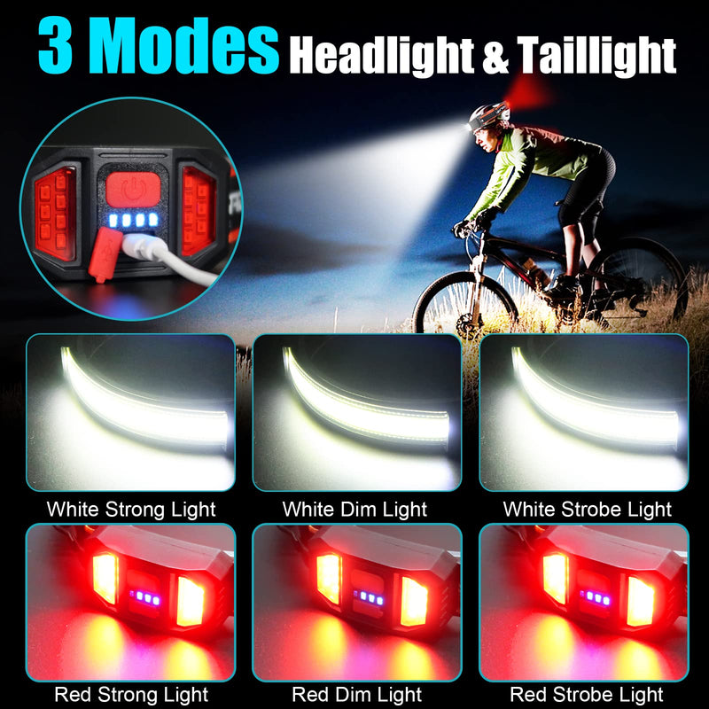 LED Headlamp Rechargeable Head Lamp, Bright Wide Beam Headlight Flashlight Light - BeesActive Australia