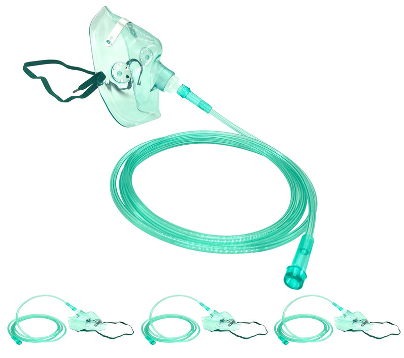 3 Packs Pediatric Standard Oxygen Mask with 6.6' Tubing and Adjustable Elastic Strap Size M M-3pack - BeesActive Australia