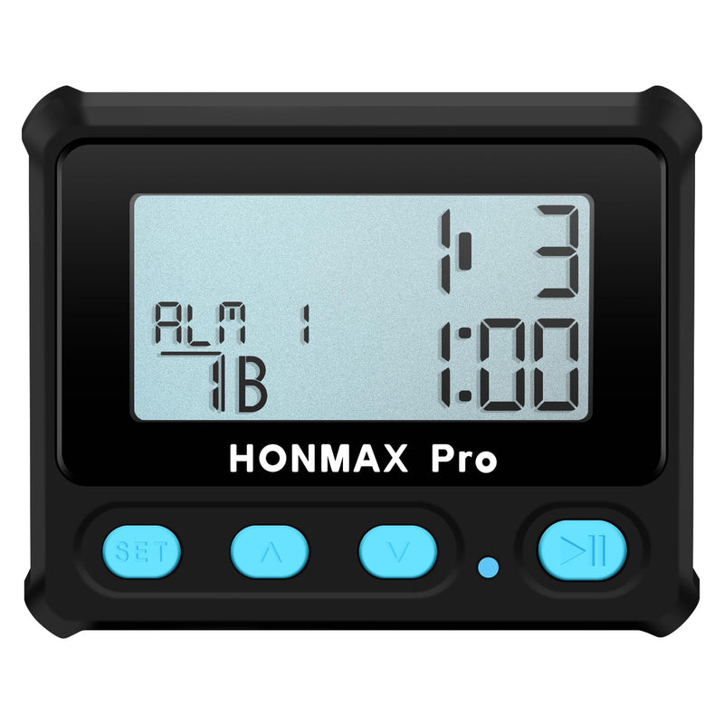 8100 Professional Interval Timer and Stopwatch, Backlight, USB-C Charged, Clock -Black Black - BeesActive Australia