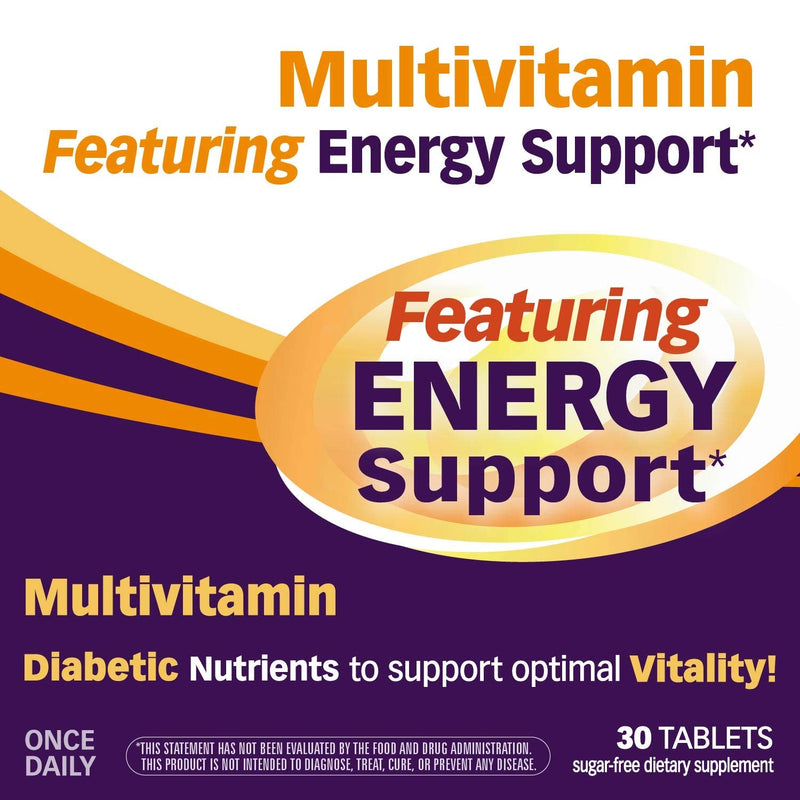 Nature's Way alpha betic, Diabetic Multivitamin for Daily Nutritional Support, with B-Vitamins for Energy Metabolism Support*, Alpha Lipoic Acid, Taurine, Lutein, 30 Tablets 30 Count (Pack of 1)