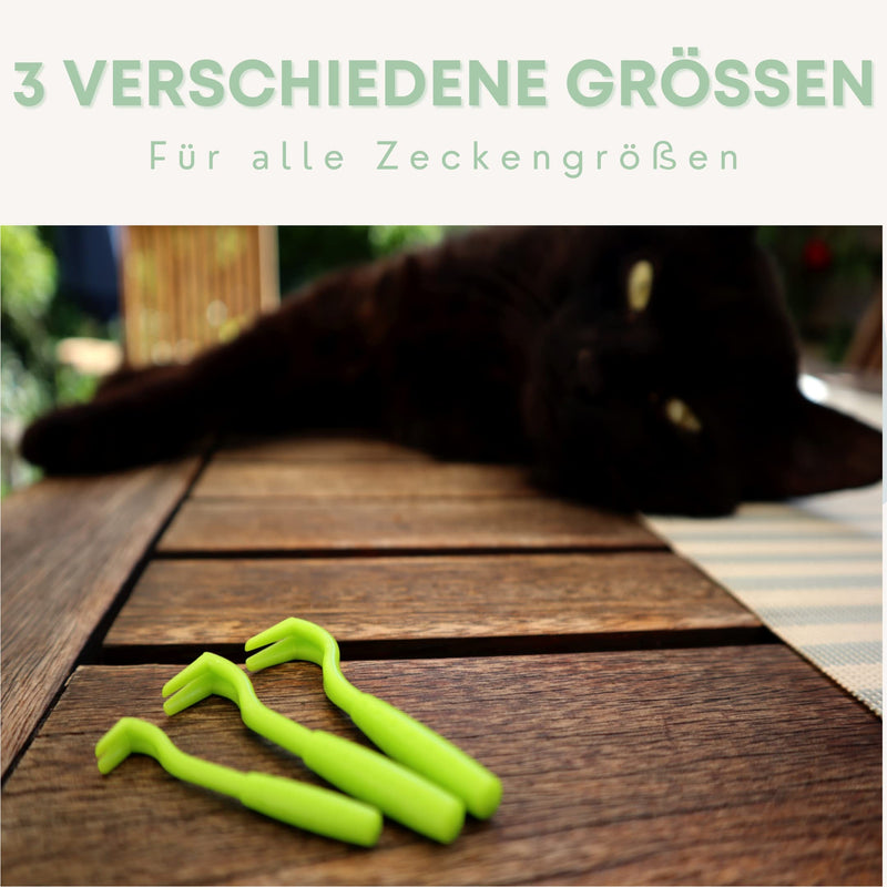 PurrCave® 3 Sizes Tick Hook Set | Tick remover for dogs, cats and horses | Tick lever without the risk of crushing | Alternative tick means tweezers pliers - BeesActive Australia