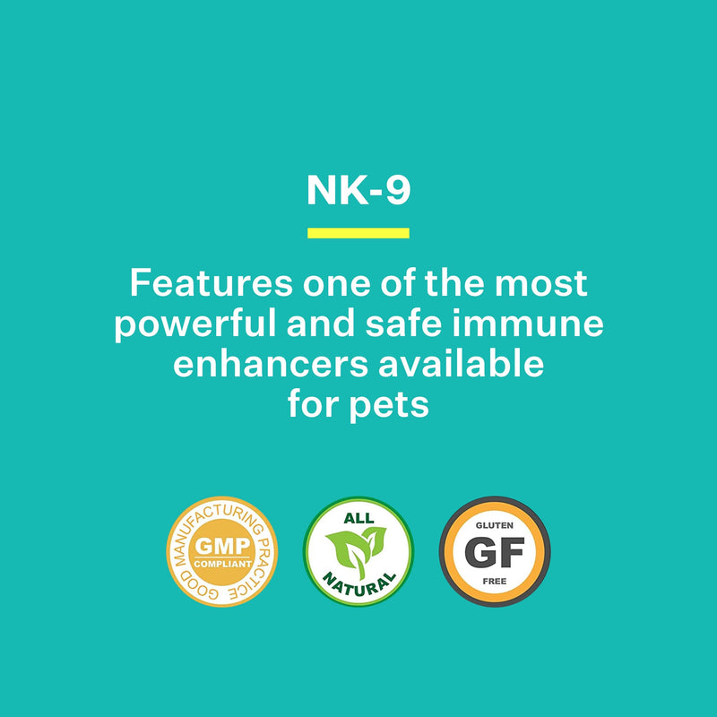 NK-9, AHCC Supplement for Dogs & Cats - Dietary Supplement to Support Immune System - Made for Pet's Immune Defenses - 30 Capsules, 250mg/capsule - PawsPlanet Australia