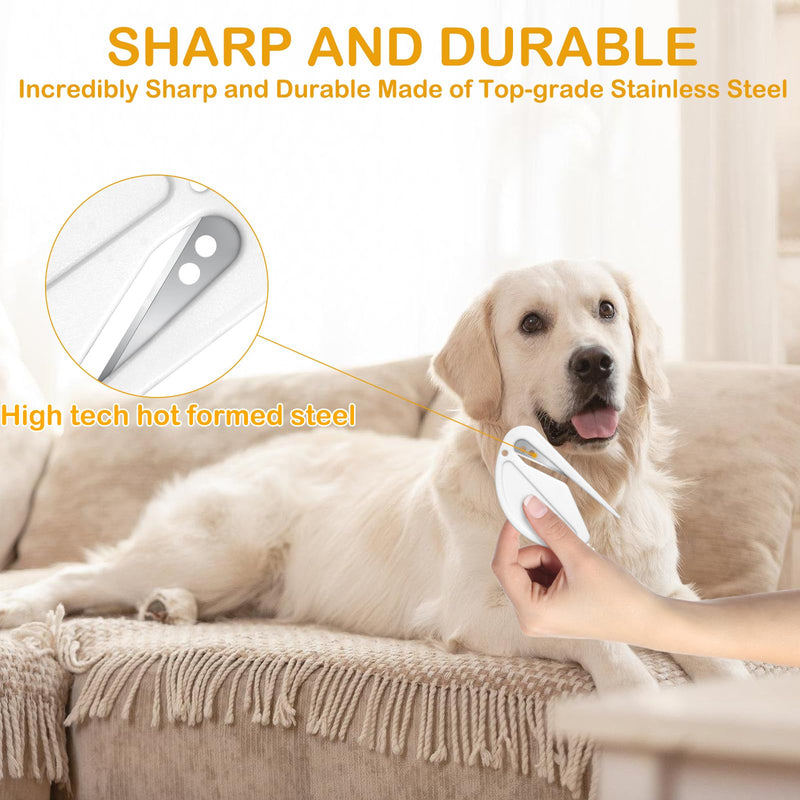 IUHFSIFS 2024 New Cat Detangling Knife【Made of High Quality Stainless Steel】Pet Knot Opener【Blade is Sharper】【Unique Design】Cat Matted Fur Removal, Pet Knotting Comb 02 Black & White - BeesActive Australia