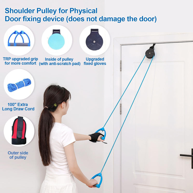 Shoulder Pulley for Physical Therapy, Upgraded Shoulder Rehabilitation Pulley, Exercise Pulley for Shoulders Doorway, Suitable for Limited Shoulder Mobility, Suitable for Home Use - BeesActive Australia