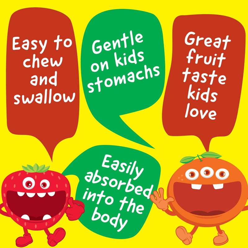 Kids Multivitamin with Iron & Minerals Chewable Tablets - Mixed Fruit Flavor - Vegetarian, GMO-Free, Nut Free - Dietary Supplement - Digestive Support for Children - 120 Chewables 120 Count (Pack of 1)