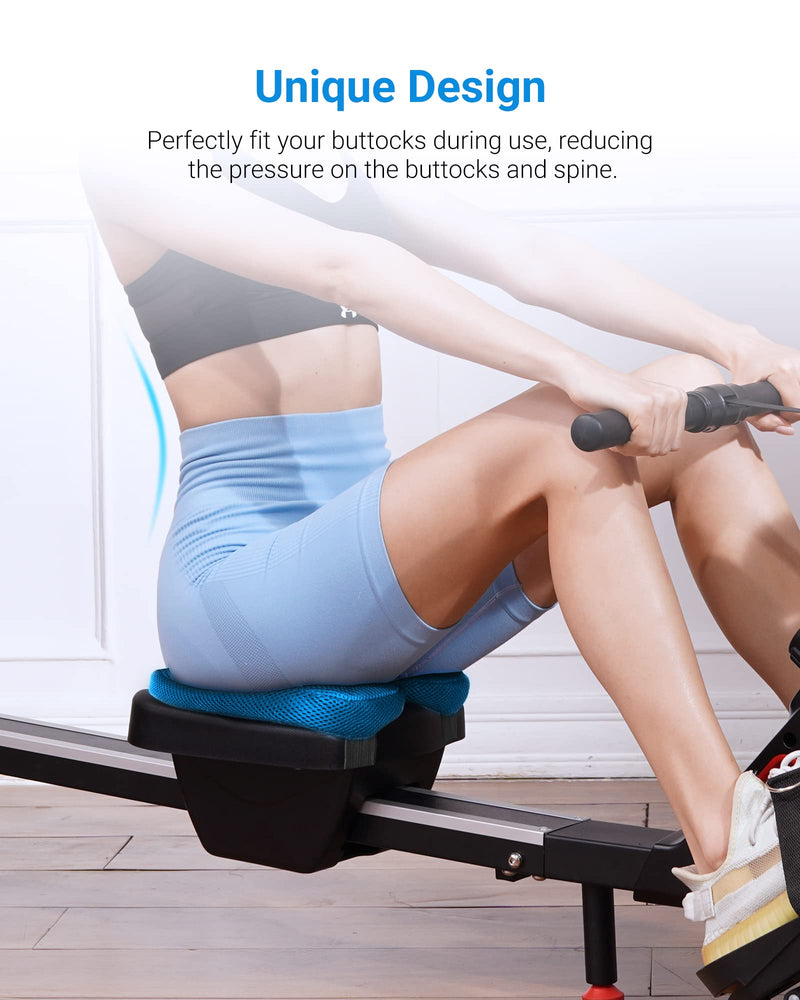 Rowing Machine Seat Cushion, MERACH Rower Seat Cushion, 2 Strap Fixation, Custom Memory Foam, Washable Cover, Ideal for Concept2 and Other Rowing Machines - Rower Accessories and Seat Pad Rowing Machine Seat Cushion - BeesActive Australia