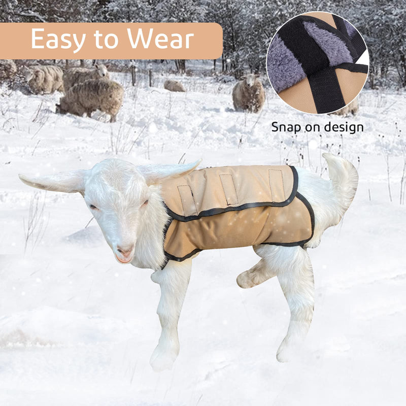 2 Pcs Goat Blanket Goat Blankets for Cold Weather Mini Horse Blanket Goat Coats for Winter Goat Supplies Goat Blankets Sheep Blanket S Brown S-2PCS - BeesActive Australia
