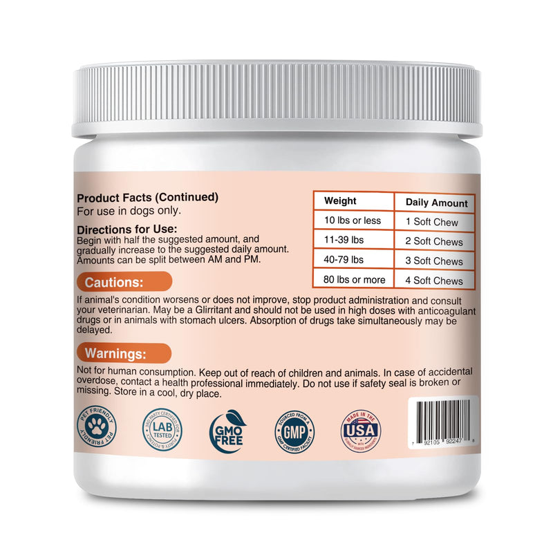 Muscle Chews for Dogs, Natural Collagen & Amino Acids, Lamb Flavor, 120 Soft Chews