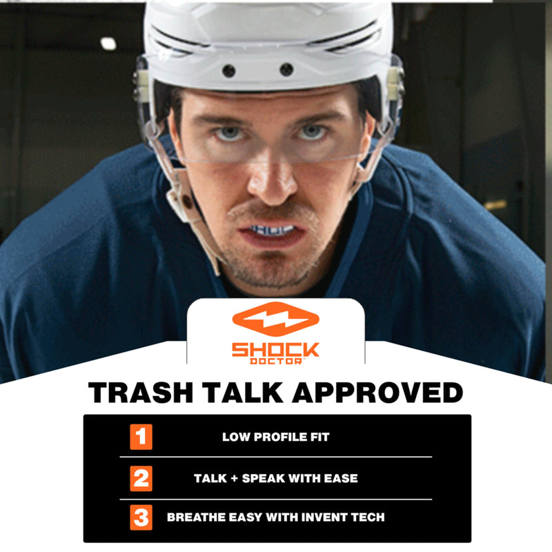 Shock Doctor Trash Talker Basketball Strapless Clear Stars & Stripes Adult - BeesActive Australia