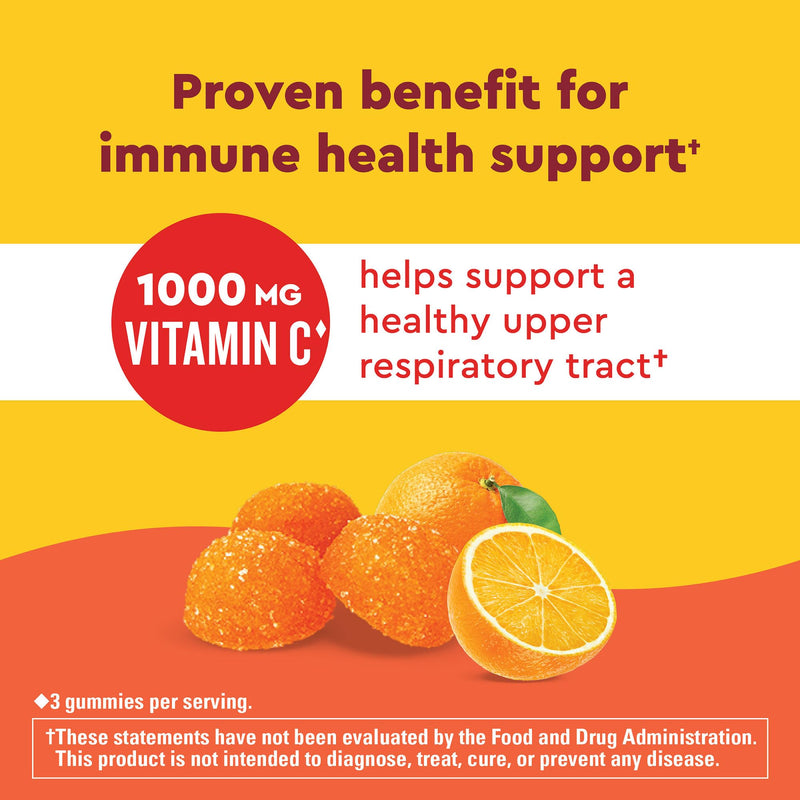 Nature Made Wellblends ImmuneMAX Gummies, Vitamin C 1000mg + Zinc, Selenium, & Vitamin D3 5000 IU, Immune Support Supplement, 42 Gummies Tangerine 42 Count (Pack of 1) - BeesActive Australia