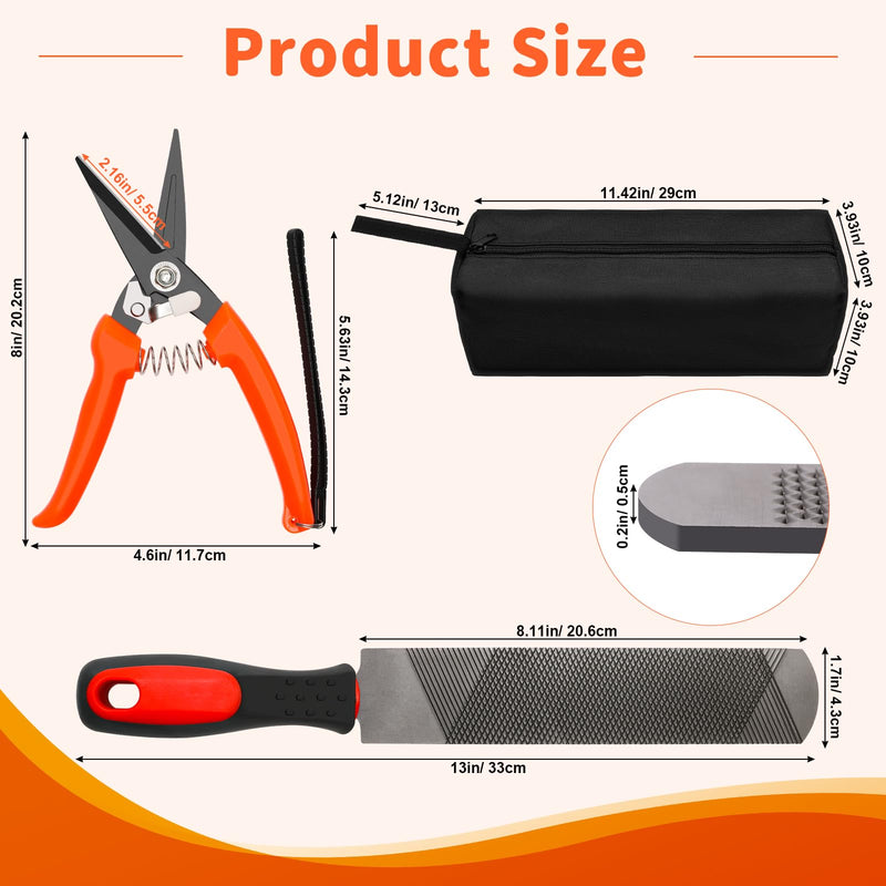 Goat Hoof Trimming Shears, 8Inch Double-Sided Hoof File/Goat Hoof Trimmer for Sheep/Storage Bag, Hoof Rasp Kit for Lamb - BeesActive Australia