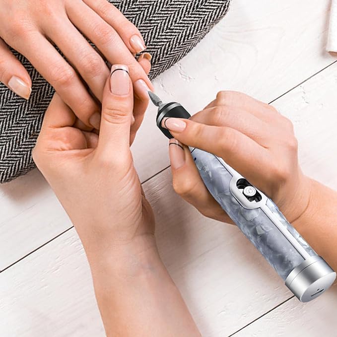 Electric Nail File,Electric Nail File for Thick Foot Nails - Cordless 4 Speed Professional Nail Removal Acrylic Nail Tool Edge Orthopedic Polishing Grinding Nursing Stripping Coatuiyo -  Australia