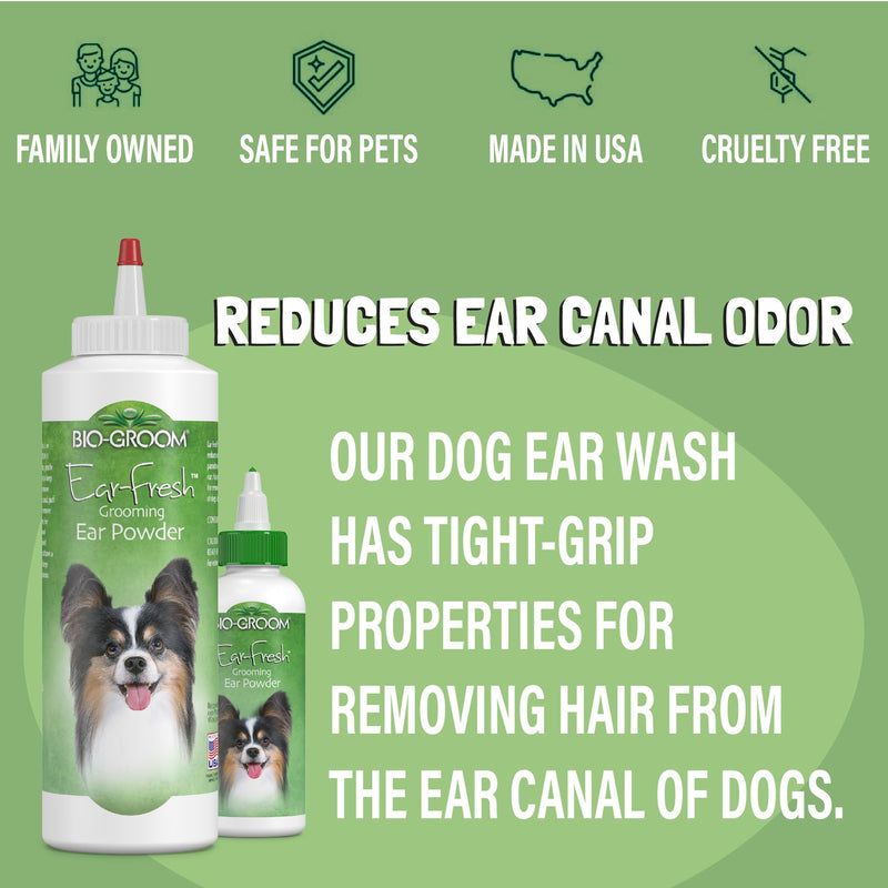 Bio-Groom Ear-Fresh Dog Grooming Ear Powder – Cat & Dog Ear Cleaner, Dog Bathing Supplies, Puppy Wash, Cruelty-Free, Made in USA, Ear Powder for Dogs – 24 g 1-Pack 24 grams - PawsPlanet Australia