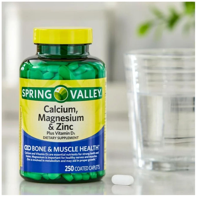 Calcium Magnesium Zinc with Vitamin D3 | Calcium Supplement | Calcium Magnesium Zinc | Calcium 600 mg with vitamin D3 | Calcium Magnesium Supplement + STS Sticker.