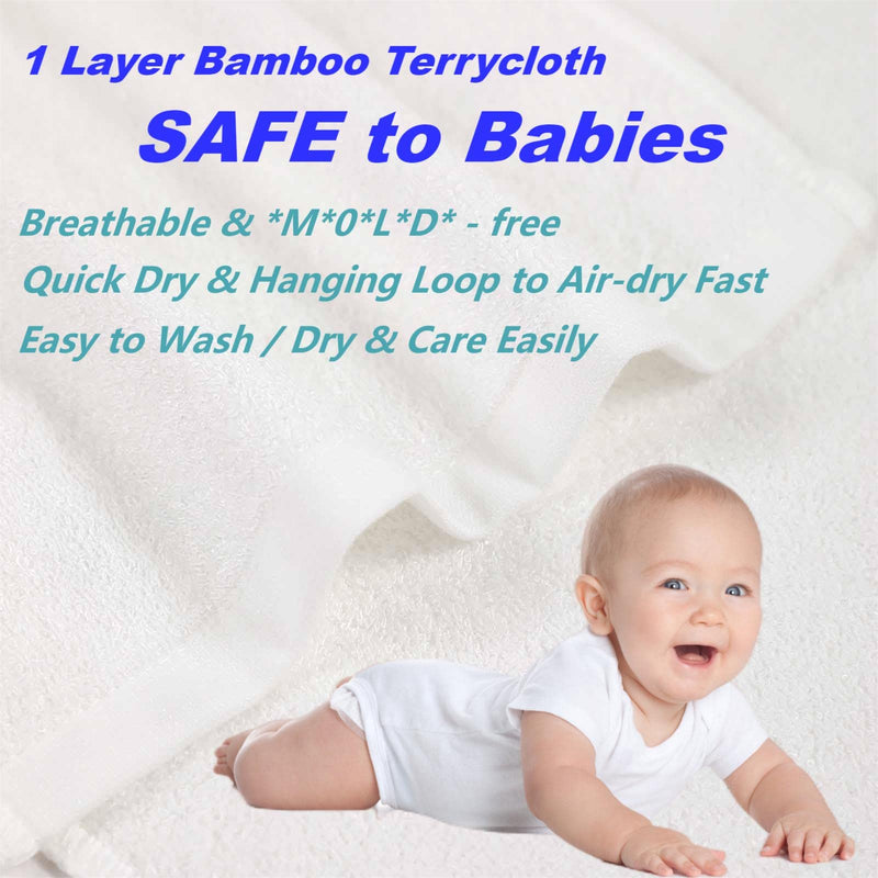 Baby Washcloths 6 Pack, 10x10 inch Small Wash Cloths for Face and Body, Super Soft & Skin Friendly White Face Towels on Sensitive Skin, Baby Registry Shower Gifts for Newborn, Kids, Toddlers, Children 10x10 inch-6 Pack - BeesActive Australia