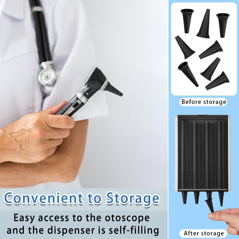 Reusable Otoscope Specula Dispenser with 200 Pcs 2.75/4.25 mm Otoscope Tips Plastic Dispenser for Disposable Ear Specula - BeesActive Australia