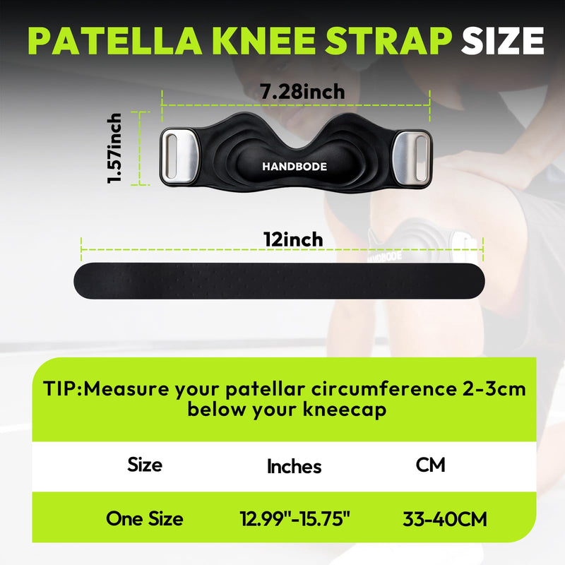 Patellar Tendon Support Strap, Silicone Knee Brace for men women, Adjustable Patella Band Support Pain Relief, Fit Hiking, Running, Basketball, Jumpers Knee, Osgood Schlatter, 2 Pack Black, 2 PCS Silicone Patella Straps - BeesActive Australia