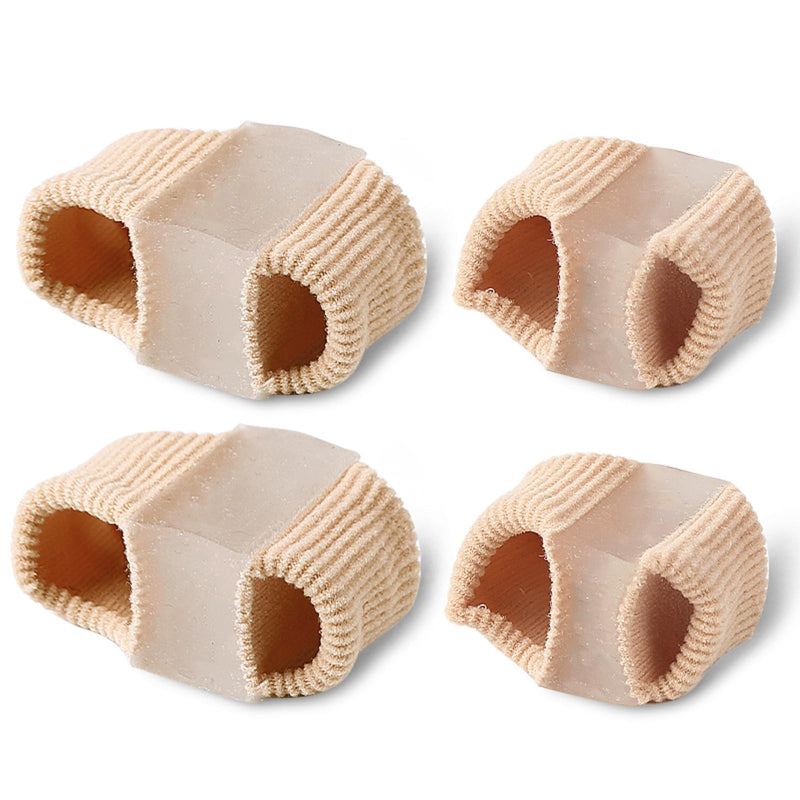 Toe Separator for Bunions Corrector Hammer Toes Big Toe Stretcher and Straightener Comfortable Soft Fiber 2 Pairs S+L
