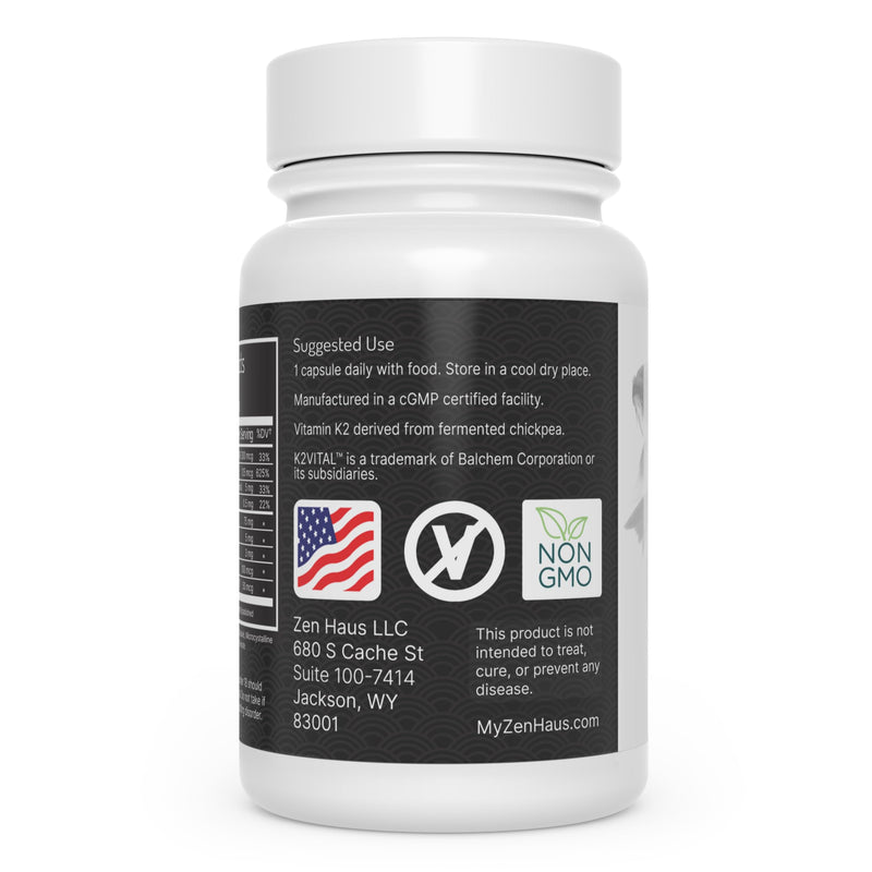 Zen Haus ADK Vitamins A D3 K2 E with CoQ10 & Alpha Lipoic Acid – Bone, Heart & Immune Support – 100 Capsules 1