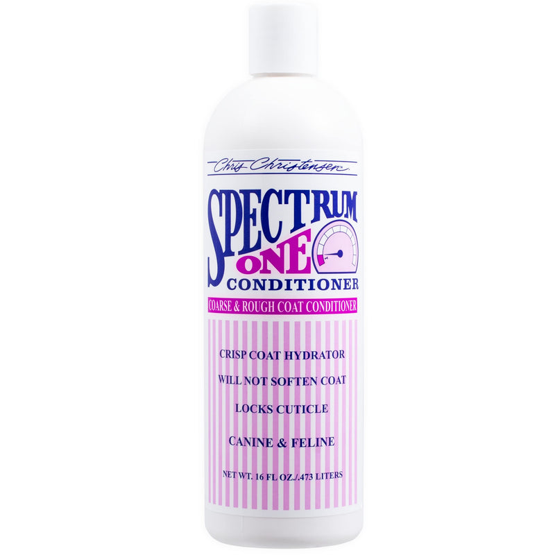 Chris Christensen Shampoo & Conditioner 16 oz Bundle - Spectrum One Shampoo + Spectrum One Conditioner +Ice on Ice Dentangling/Finishing Spray, Groom Like a Professional, Made in USA - PawsPlanet Australia