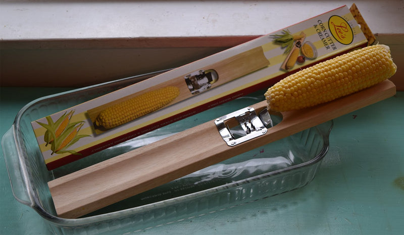 Lee's Original Wooden Corn Cutter and Creamer = Best Corn Tool For Removing Corn From The Cob - BeesActive Australia