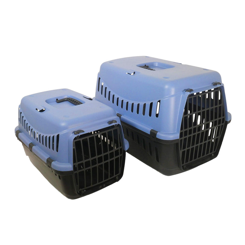 Rosewood Eco Line cat carrier made of plastic, small, slate blue/black slate blue L 46 x W 30 x H 31 cm - BeesActive Australia
