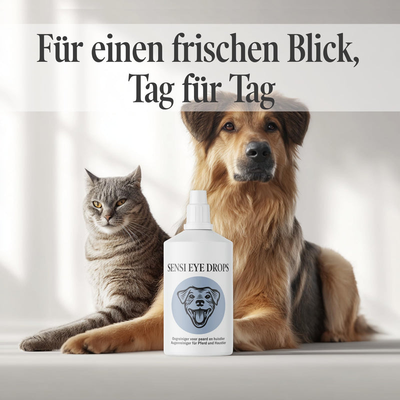 Sensi Eye Drops - Eye Cleaner for Pets 100 ml - Eye Drops for Dogs, Horses and Cats Against Tear Stains