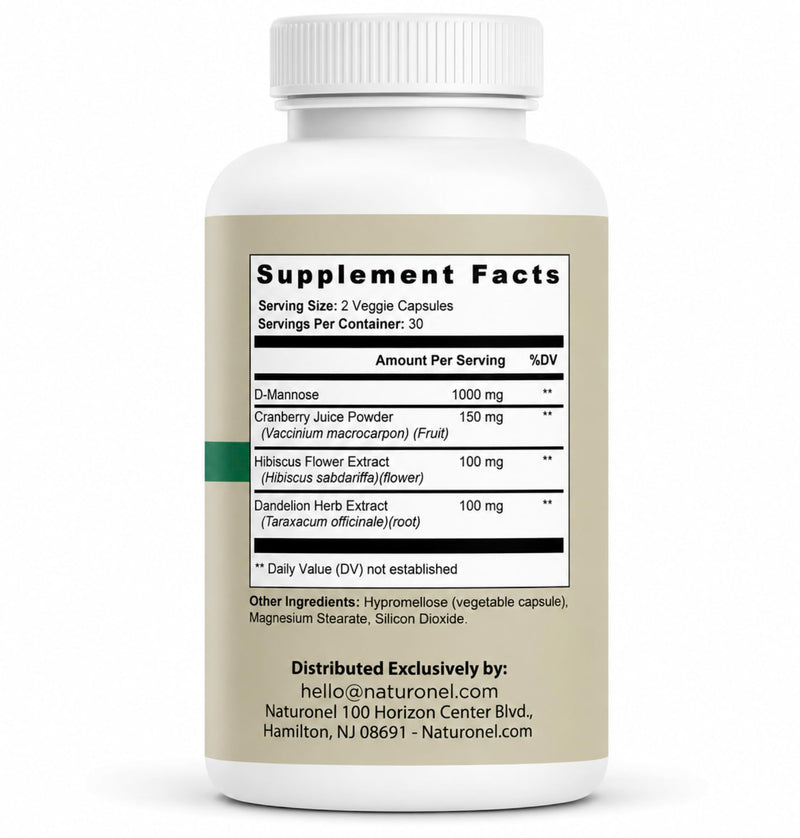 Lymphatic Drainage Supplement – Natural Lymphatic Cleanse with D-Mannose, Cranberry, Hibiscus & Dandelion Extract | Non-GMO, Made in USA, GMP Certified - Lymphatic Drainage Capsules (1) 1