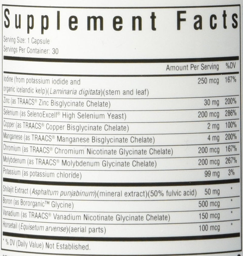 Seeking Health Trace Minerals Complex - includes 10 Essential Trace Minerals - Mineral Supplement Supports Immune & Nervous System - Iron-Free - 30 Capsules - BeesActive Australia