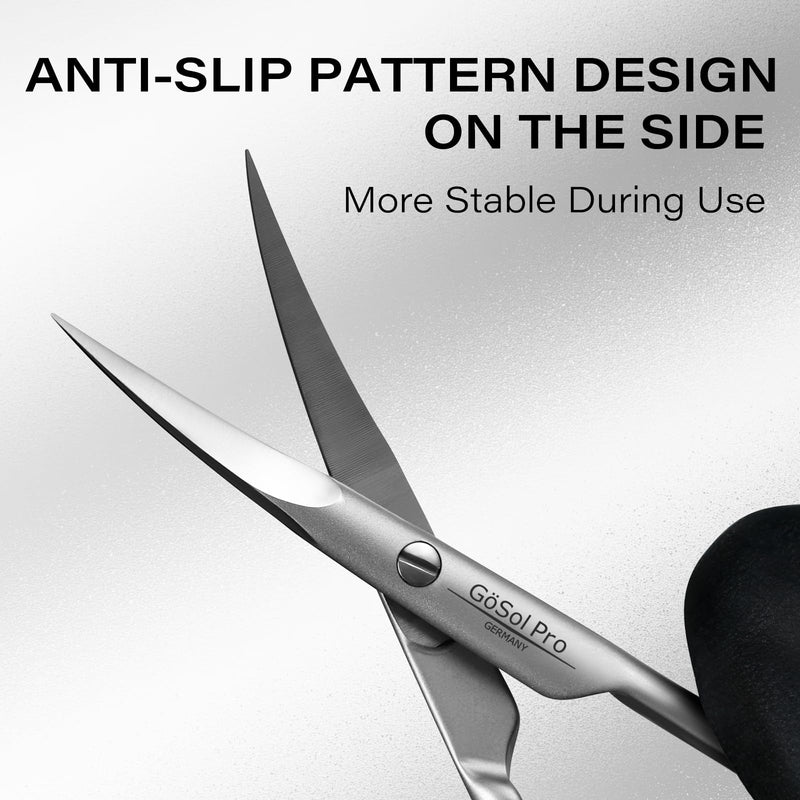 Cuticle Scissors Russian-Style Ultra Fine Curved Professional Cuticle Scissors 420 Stainless Steel, Precision Pointed Tip Grooming Scissors for Dead Skin; Eyebrow; Eyelash, Includes Leather Case - BeesActive Australia