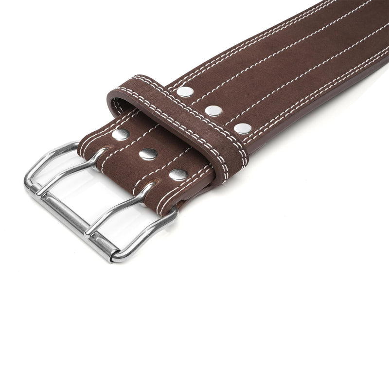 Men & Women Weight Lifting Belt, 100% Genuine Leather Weightlifting Belt, Comfortable Squat Belt, Deadlift Belt or Powerlifting Belt, Workout Belt for Strength Training M Brown