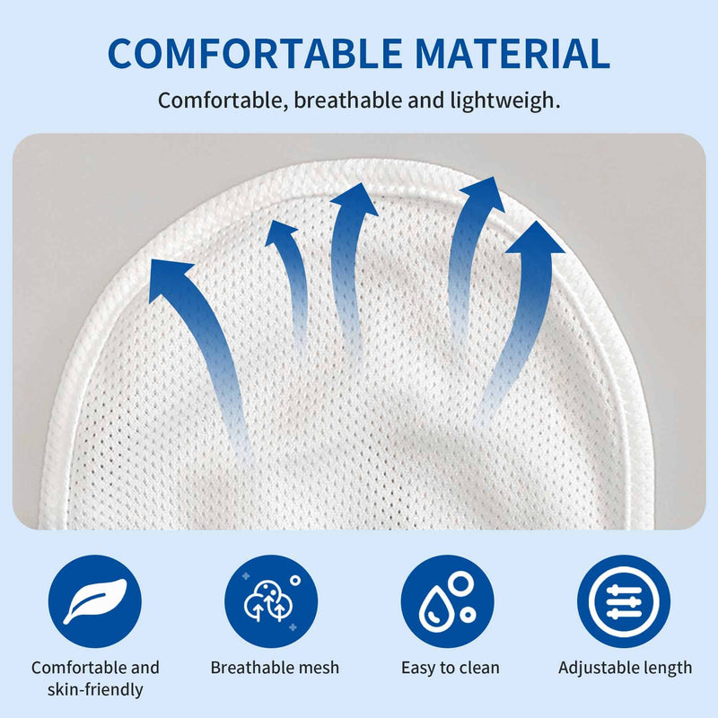 Tracheostomy Shower Cover Neck Stoma Protector Tracheostomy Supplies Breathable Tracheotomy Cover Adjustable Stoma Covers (white) - BeesActive Australia