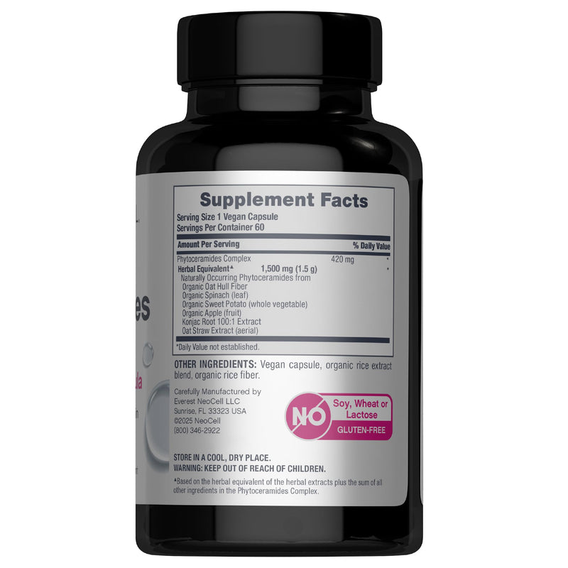 NeoCell Phytoceramide Complex Supplement | 60 Capsules | Advanced Formula | Vegan Plant Derived Ceramides