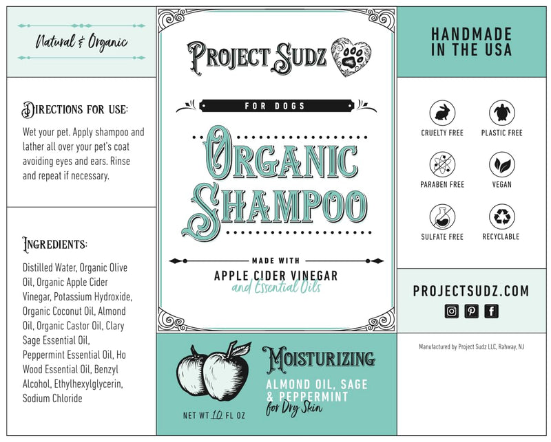 Moisturizing Organic Dog Shampoo for Dry Skin | Liquid Shampoo for Dogs | All Natural Dry Skin Dog Shampoo with Almond Oil - PawsPlanet Australia