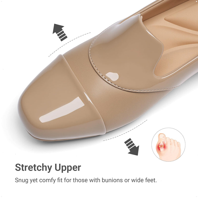 DREAM PAIRS Women's Loafers Orthopedic Work Dress Shoes 9 Nude