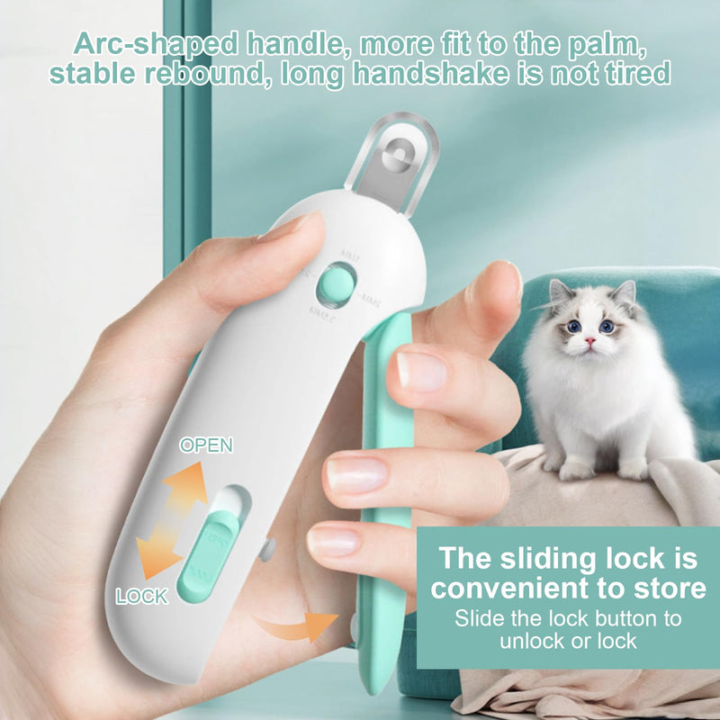 Cat claw scissors, cat nail scissors, cat nail clippers, stainless steel cat nail clippers, cat claw cutters with nail file and splash-proof, cat nail cutters for dogs, cats, small animals (blue) - BeesActive Australia